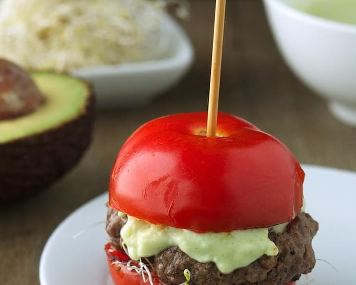 Tomato Avocado Burgers (Low Carb and Gluten-Free)