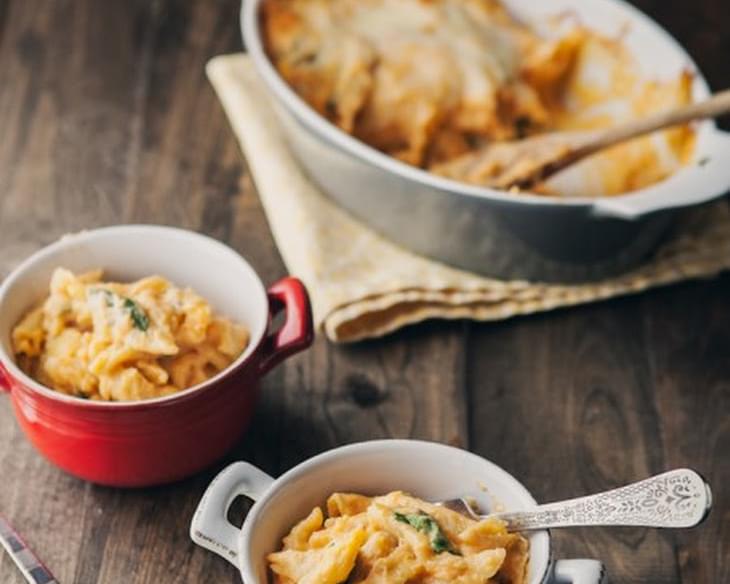 Sweet Potato and Spinach Mac and Cheese