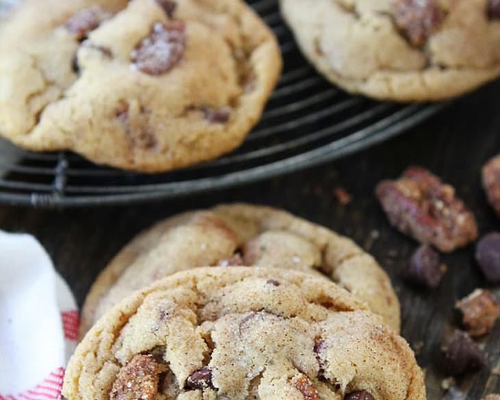 Candied Pecan Chocolate Chip Cookies