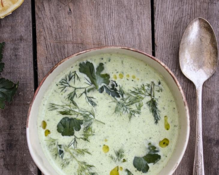 Chilled Cucumber Soup With Farm Fresh Herbs