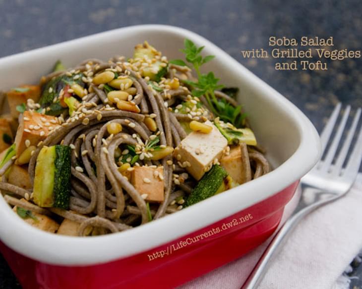 Soba Salad with Grilled Veggies and Tofu