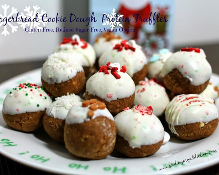 Gingerbread Cookie Dough Protein Truffles