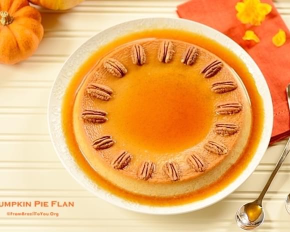 Pumpkin Pie Flan (Pudim de Abóbora)