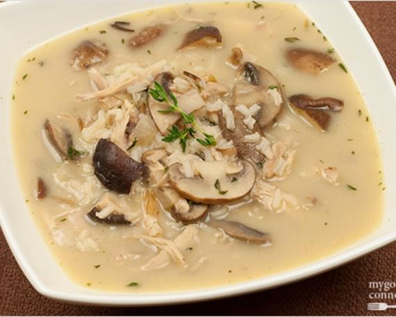 Turkey, Rice and Mushroom Soup