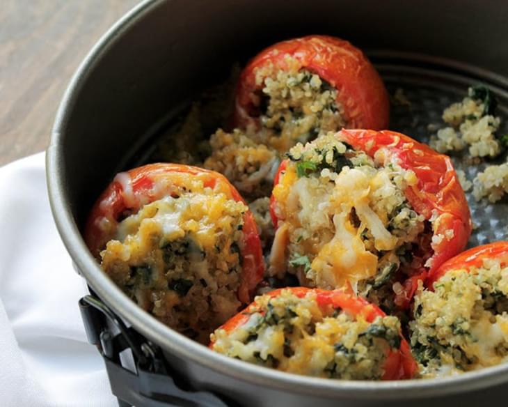 Quinoa and Spinach Stuffed Tomatoes