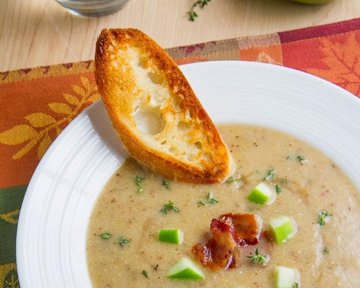 Roasted Apple and Aged White Cheddar Soup