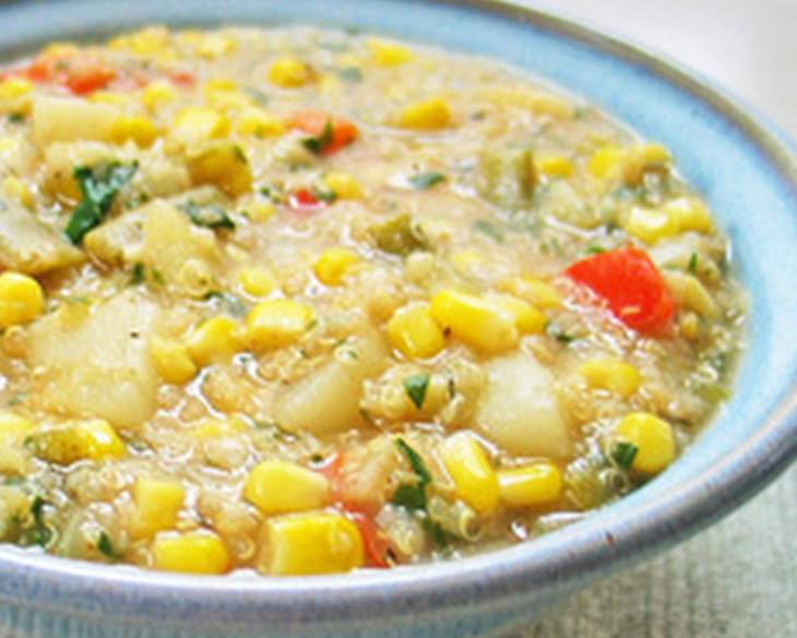 Quinoa Corn Chowder Main Dish Recipe & Video