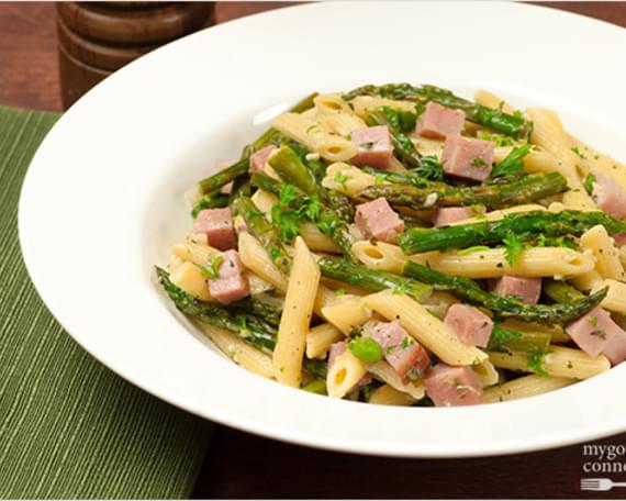 Pasta Primavera with Asparagus and Ham