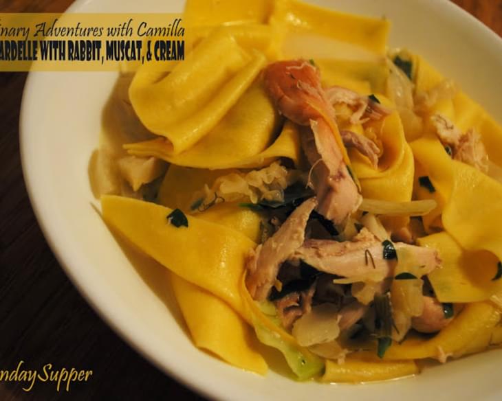 Fennel Frond Pappardelle with Rabbit, Muscat, & Cream for #SundaySupper