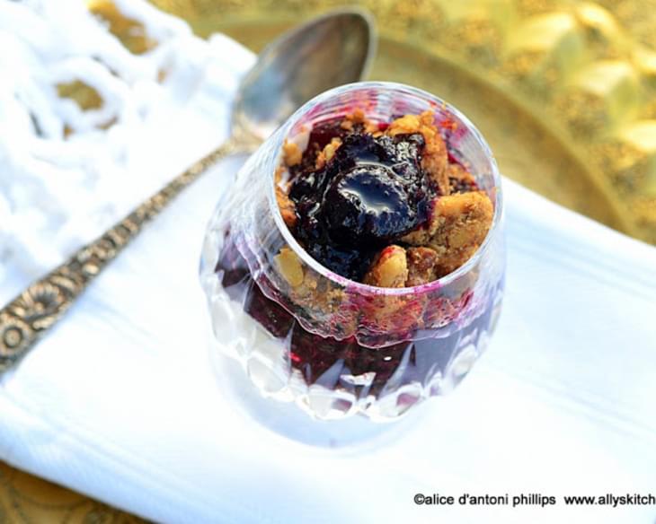 ~blueberry & Rhubarb Compote & Crumbles~