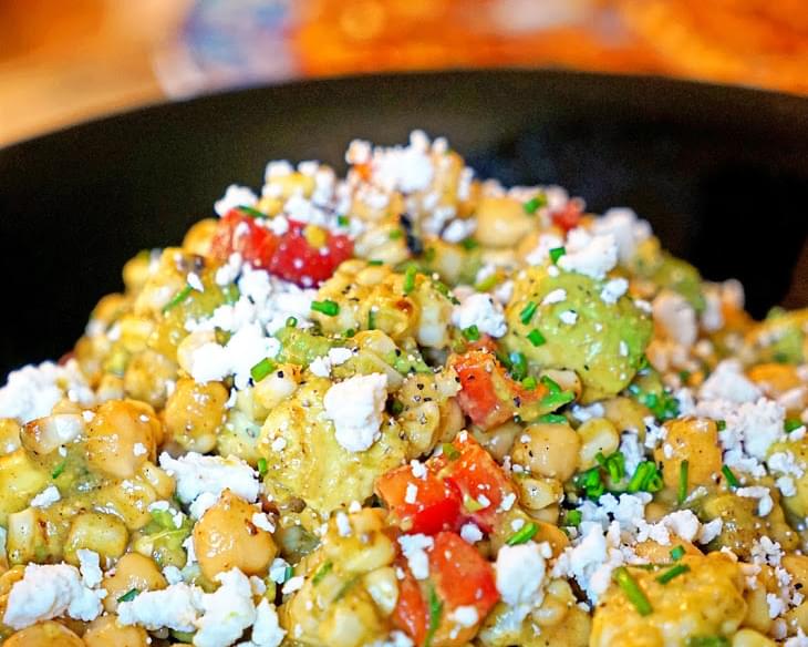 Chickpea, Avocado and Grilled Corn Salad