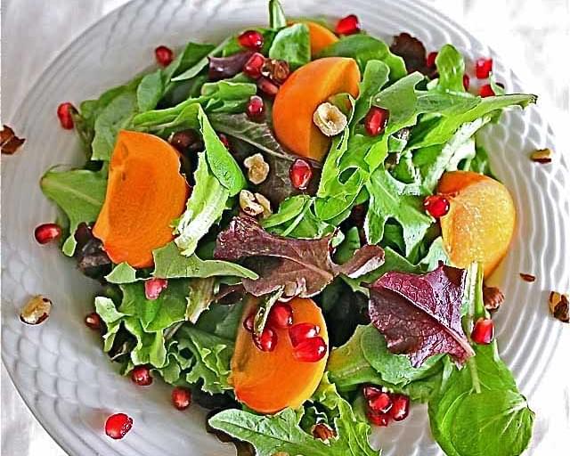 Persimmon Pomegranate Salad