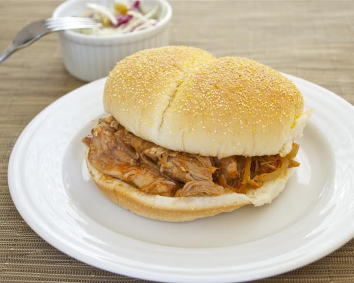 Pulled Pork Sandwiches with Smoky Orange Barbecue Sauce