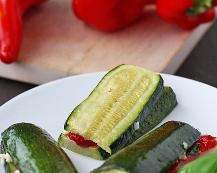 Zucchini with Roasted Red Peppers