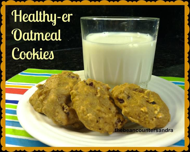 Healthy-er Oatmeal Cookies