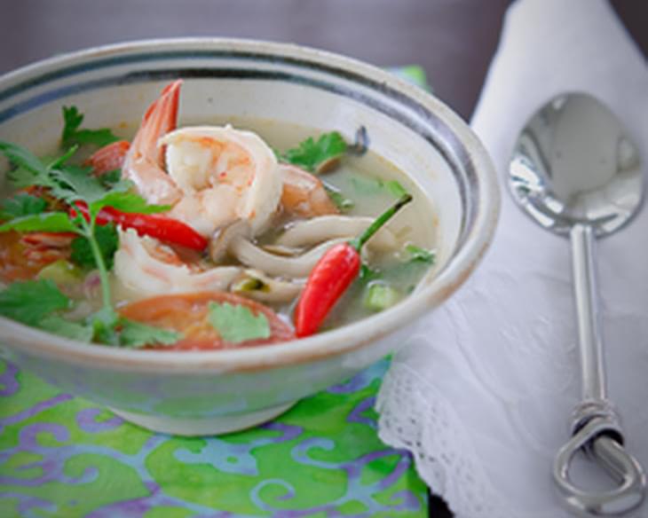 Tom Yum Goong, the Thai style hot and sour soup
