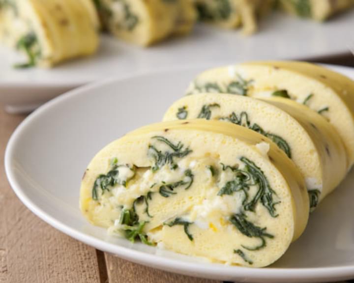 Spinach Rolled Omelet