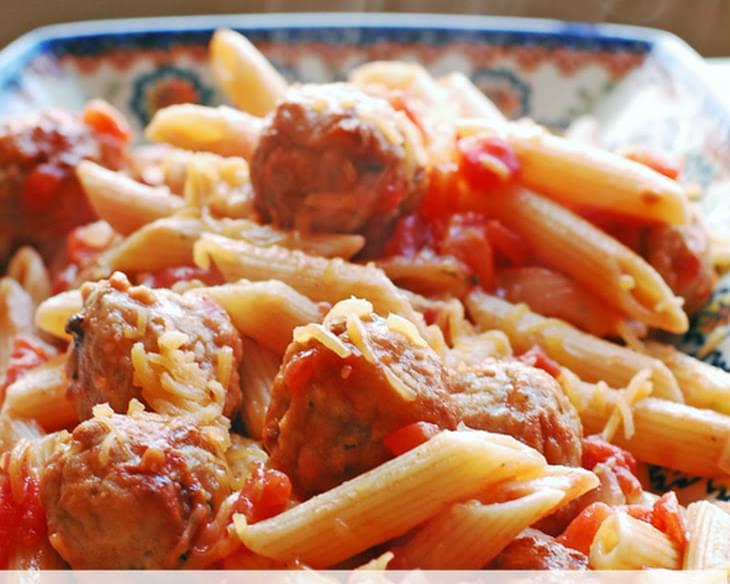 Ranch Meatballs and Pasta - 15 Minute Meal