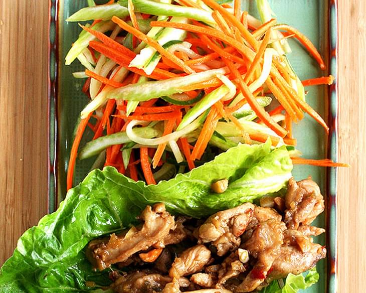 Asian Lettuce Wraps for Almost Meatless Potluck