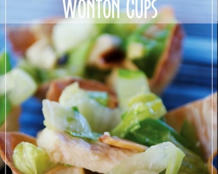 Chinese Chicken Salad Wonton Cups