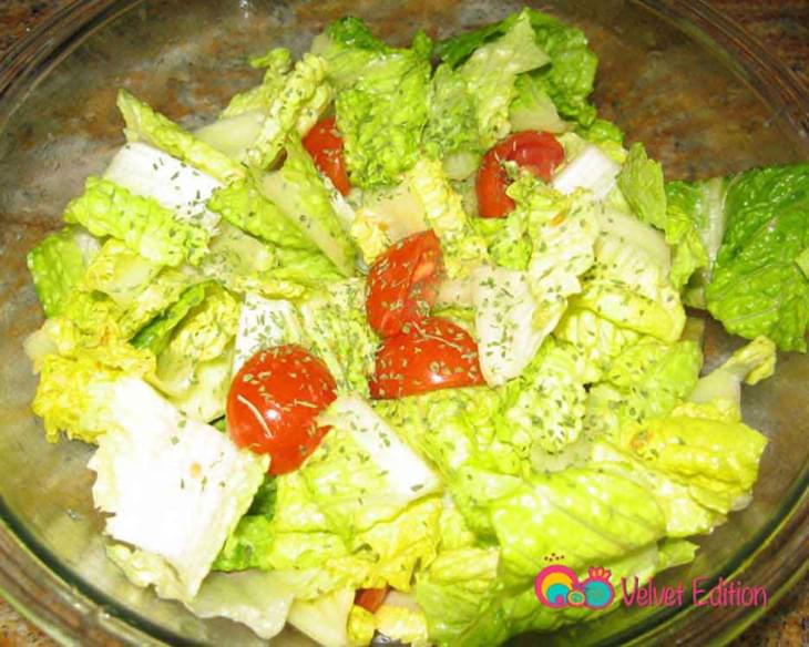 Garden Salad with Lemon and Mint Dressing