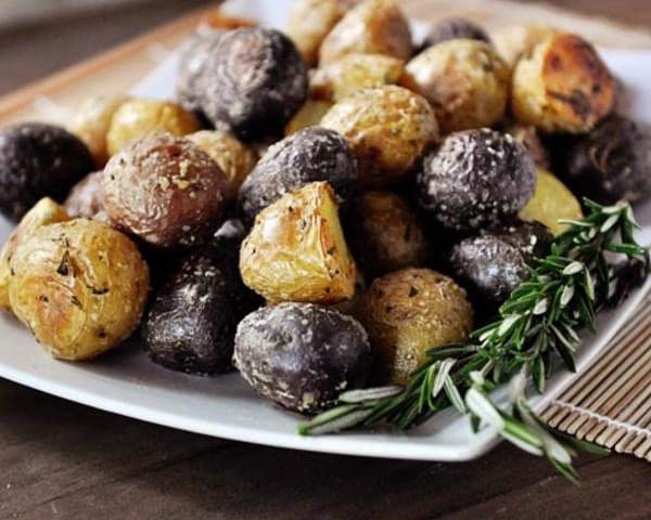 Salt Crusted Potatoes with Fresh Rosemary
