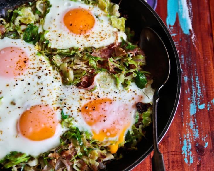 Brussels Sprouts, Potato and Bacon Hash