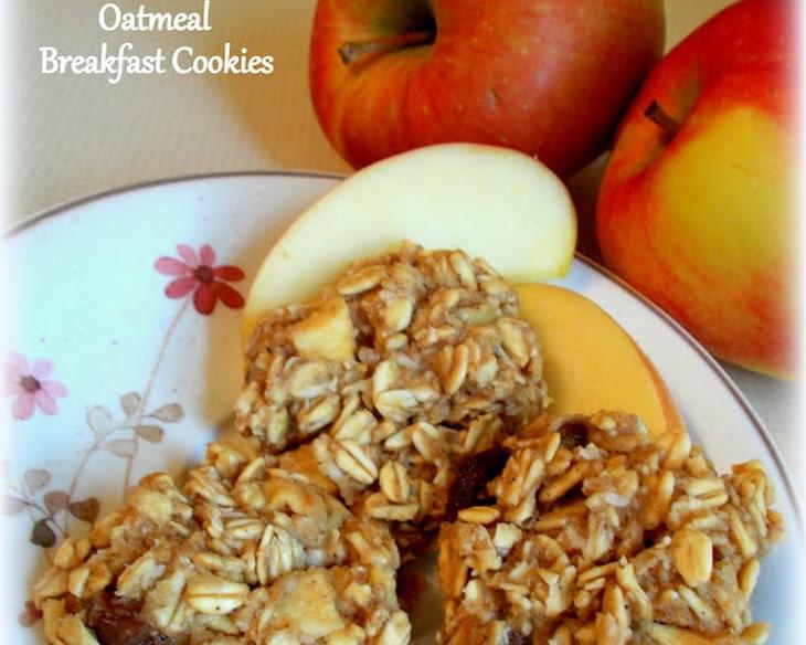 Apple Spice Oatmeal Breakfast Cookies