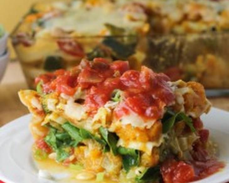 Winter Vegetable Lasagna with Marinara Sauce