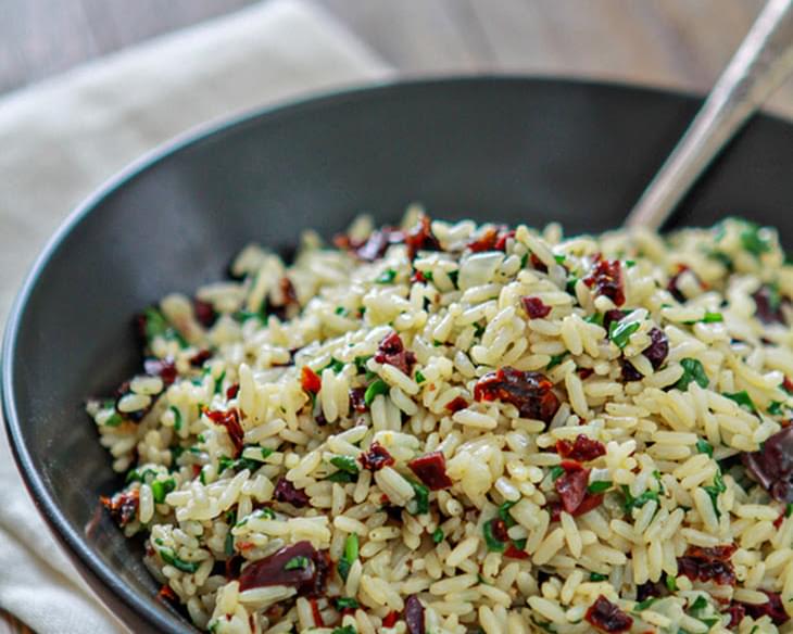 Sun-Dried Tomato Spinach Rice Pilaf