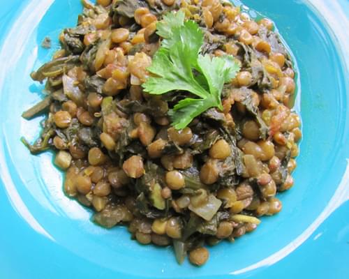 Palak Daal (Spinach and Lentil Curry)