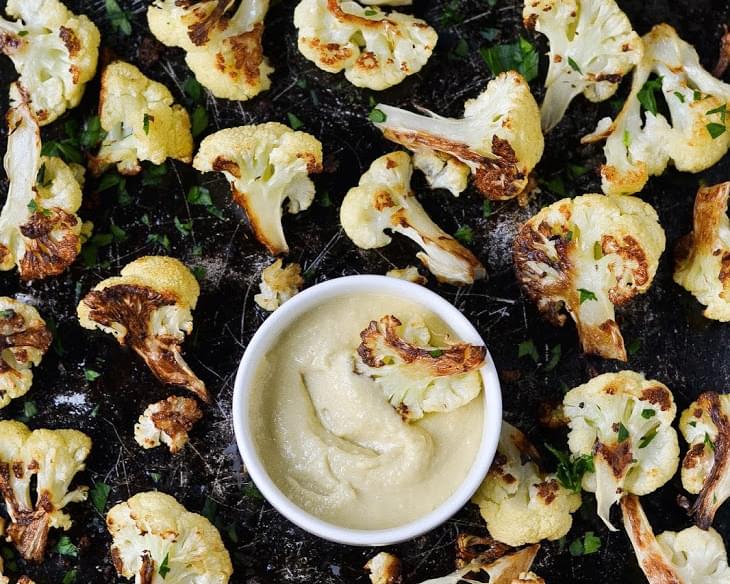 Roasted Cauliflower with Tahini Sauce