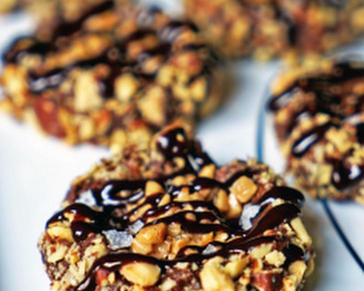 Almond Roca Chocolate Thumbprint Cookies
