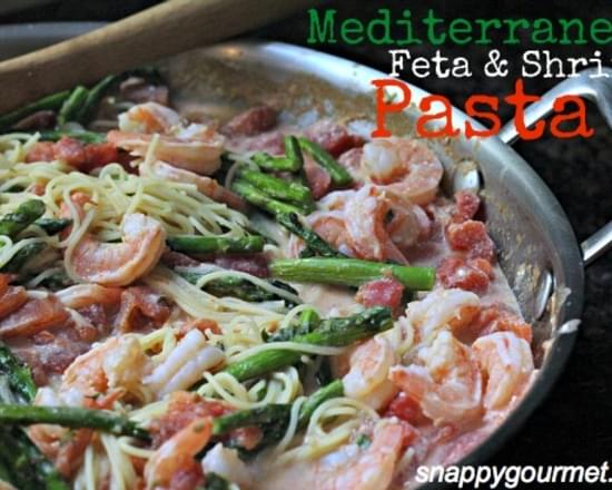 Mediterranean Feta & Shrimp Pasta