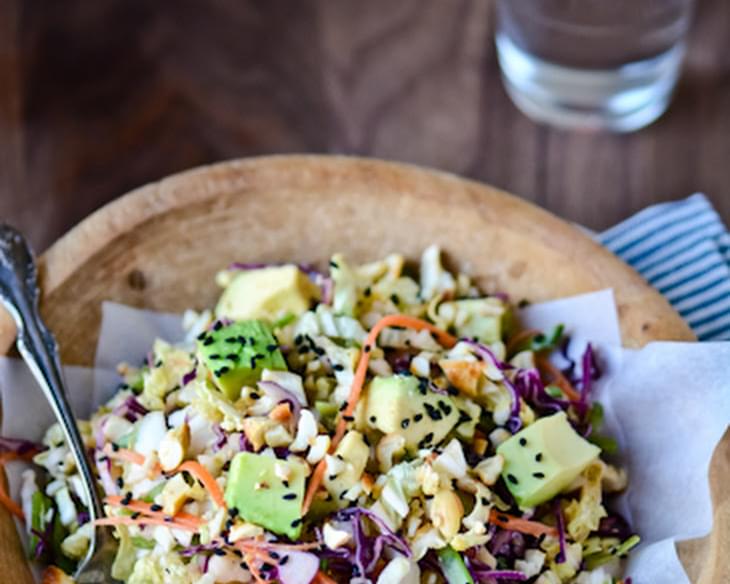 Crunchy Cabbage Salad With Spicy Peanut Dressing