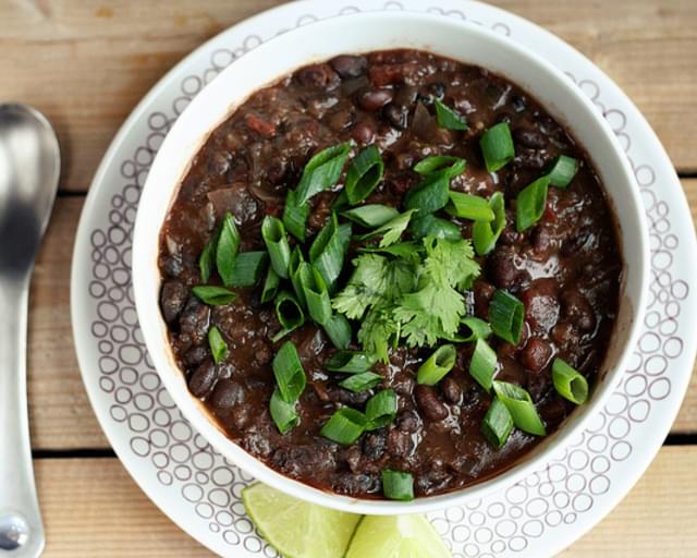 Chipotle Black Bean and Quinoa Crock-Pot Stew - Vegan + Gluten-free