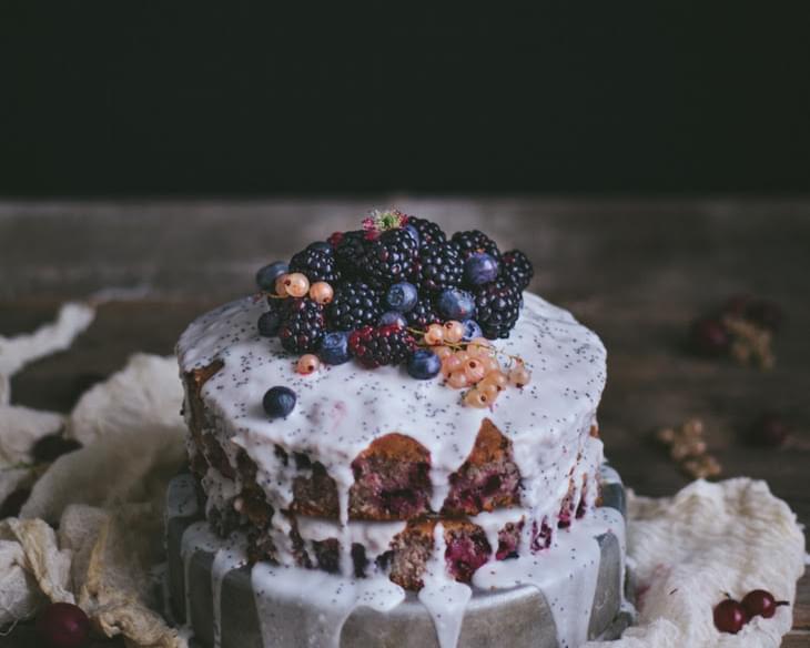 Black & Blueberry Brown Butter Cake