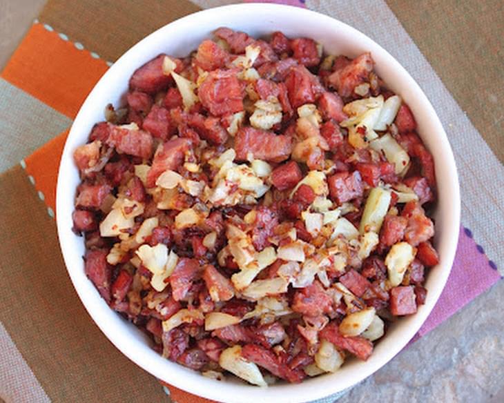 Corned Beef and Cauliflower Hash (Low Carb and Gluten Free)