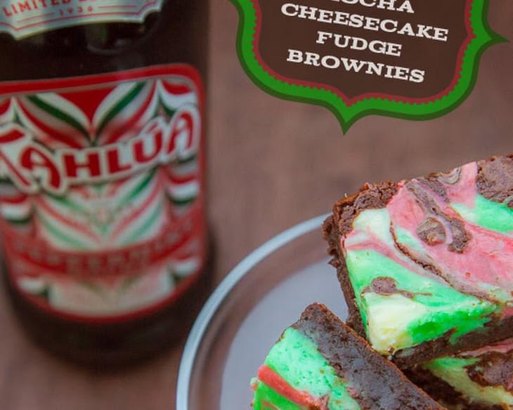 Peppermint Cheesecake Brownies with Kahlúa Peppermint Mocha