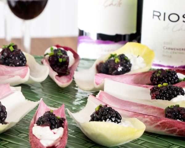 Blackberries, Blue Cheese and Endive Appetizer