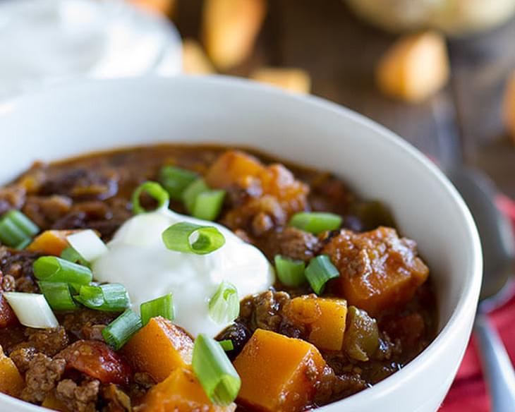 Butternut Squash Chili with Beef