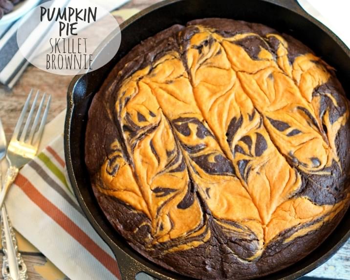 Pumpkin Pie Skillet Brownie