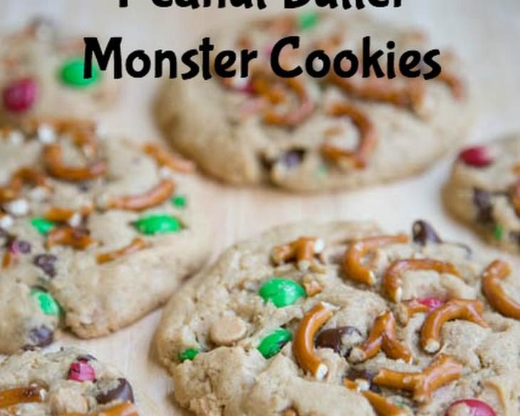 Holiday Peanut Butter Monster Cookies