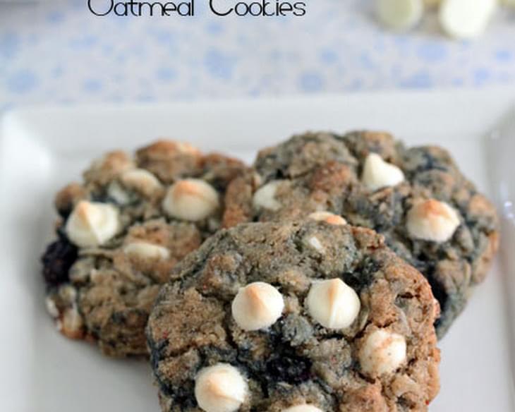 Blueberry White Chocolate Oatmeal Cookies
