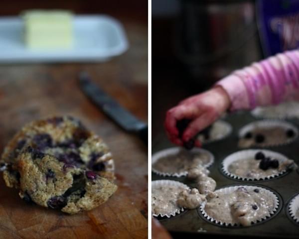 BLUEBERRY-BANANA MUFFINS WITH SPELT FLOUR