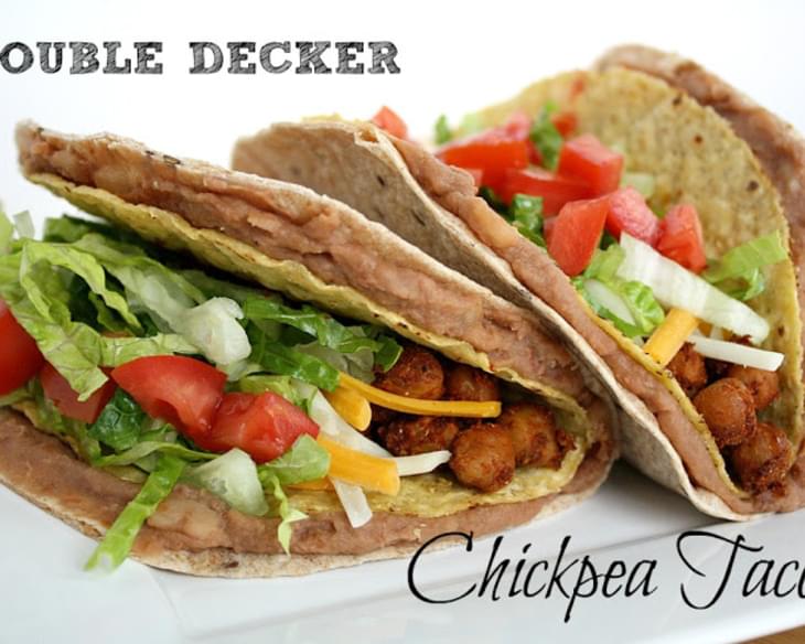 Double Decker Chickpea Tacos