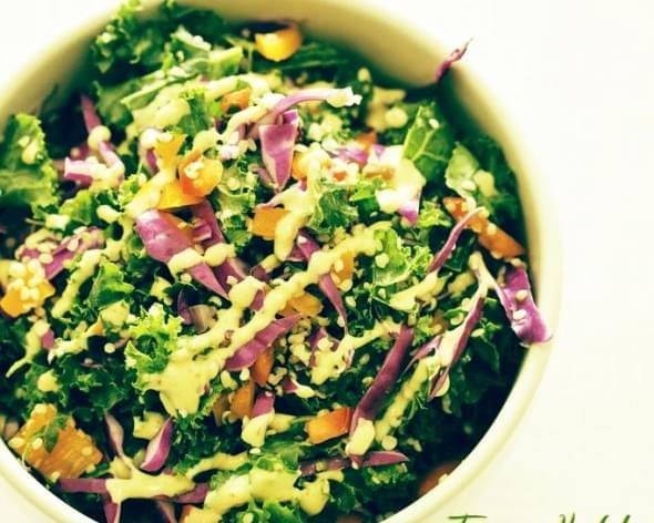 Confetti Kale Salad w/ Dijon Dressing