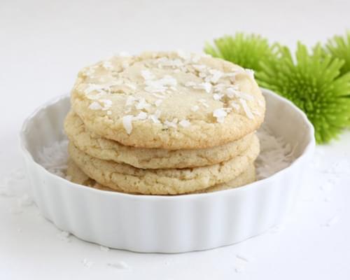 Chewy Lime and Coconut Sugar Cookies