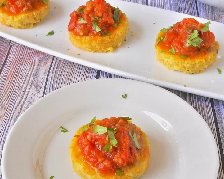 Polenta Bites With Tomato Chutney