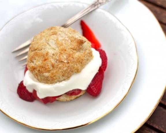 Honey Whole-Wheat Strawberry Shortcakes for Mother's Day